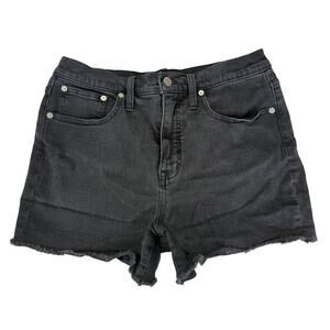 Madewell‎ High-rise Denim Shorts Black Wash Women's 28 Stretch K6156 Cut Offs